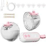 2 Stück Milchpumpe Elektrisch, 16 Saugstufen und 4 Modi Handsfree Milchpumpen, Tragbar Schmerzlos Elektrische Milchpumpe Starke Absaugung Geräuscharm Leckage Verhindern mit 17/19/21MM Flansche