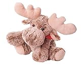 Inware 6785 - Kuscheltier Elch Carlo, liegend, grau/beige, 22 cm, Schmusetier