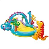 Intex Dinoland Play Center Aufblasbares Wasserspielzentrum, verschiedene Modelle (mit und ohne Vulkan), Mehrfarbig, 333x229x112 cm, 280 Liter, Bunt