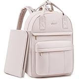 LOVEVOOK Wickelrucksack Baby Wickeltasche Rucksack mit Wickelauflage Lässig Diaper Bag mit Kinderwagengurte Windeltasche Groß Mommy Kliniktasche Geburt Babytasche für Mama und Papa Beige
