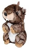 Inware 7582 - Kuscheltier Murmeltier Marmie, braun/meliert, 15 cm, stehend, Schmusetier