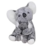 JIAHG Niedlich Plüschspielzeug Koala mit Baby Plüschtier Kuscheltier Stofftier Koala Bär Plüschpuppe Geburtstagsgeschenk für Baby Kinder Mädchen