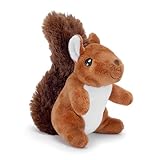 Zappi Co Eichhörnchen Kuscheltier (15 cm) – 100% recyceltes, umweltfreundliches Plüschtier – superweich & anschmiegsam – für Neugeborene, Babys & Kleinkinder