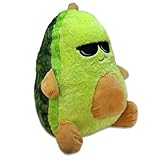 BEMIRO Avocado Kuscheltier XXL – 80 cm Groß, Gestickte Gesichter, Mit Schlaufe, Kuschelig Weich, 2 Motive Wählbar (Cool)