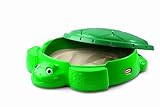Little Tikes Schildkröten Sandkasten - Sicheres & Tragbares Sommerspielzeug, Planschbecken und Aufbewahrungsbox für Draußen - Fördert kreatives Spielen - Gartenspielzeug für Kinder ab 12 Monaten