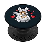 Kawaii Chinchilla Kuscheltier Nagetier Chinchillaratte PopSockets mit austauschbarem PopGrip