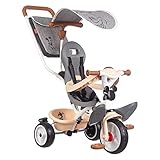 Smoby Toys - Mickey Mouse Dreirad Baby Balade Plus L - mitwachsender Buggy in 3 Stufen für Babys und Kinder für +10, +15 und +30 Monate - Kinderdreirad mit Schubstange, Gurt u.v.m.