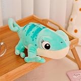wiroouia Chamäleon Plüschtier 30CM Eidechsenpuppe Weiche Chamäleon Kuscheltier Simulation Echse Stofftier Süßes Cartoon Chamäleon Puppe Perfekte Spielgefährten Geschenke für Kinder
