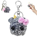 JOKILY Sad Hamster Plüschtier, Sad Hamster Kuscheltier, Trauriger Hamster Plüschtier mit Schlüsselband, Weiches Kuscheliges Süße Kuscheltiere Kinderspielzeug (B)