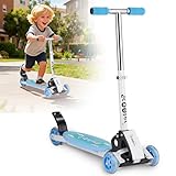 Kinderroller Kinderscooter ab 3-12 Jahre, Faltbar & Höhenverstellbar, PU-Räder (Schalldämpfend & Abriebfest) | Leichtgewicht mit 60 kg Belastbarkeit – Für Jungen & Mädchen