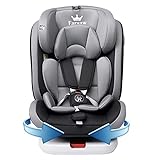 Farsaw Baby Autositz Kindersitz 360°drehbar mit ISOFIX und Ruheposition, Gruppe 0+1/2/3 (9-36 kg/0-12 Year), 5-Punkt-Sicherheitsgurt, Kinderautositz, Schwarz
