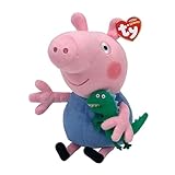 TY George Pig Weiches Kuscheltier | 10' Gefüllter Teddybär für Kinder, Babyspielzeug, Kuscheliges Sammlerstück | Offizielles Peppa Pig Merchandise | Hochwertiges Kuscheltier für Mädchen und Jungen