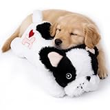 Pet Prime Kuscheltier für Hunde & Welpen mit Herzschlag & Wärmefunktion – Beruhigungsspielzeug gegen Angst, Stress & Einsamkeit, Plüschhund mit Variabler Herzfrequenz und Wärmepads