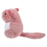 BESTonZON Chinchilla Kuscheltier für Kinder Plüschhamster Stofftier Hamsterspielzeug 25cm Rosa Kuschelkissen Geschenk