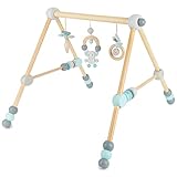 Bieco Spielbogen Baby Holz Höhenverstellbar | Baby Gym | Spieltrapez Baby Spielbogen Holz Trapez Baby Trapez Holz Holzspieltrapez Baby Spielebogen Babies Holz Spielbogen Wickeltisch Babys -Figuren