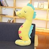 Xiyocadt Seepferdchen Kuscheltier Süße Seepferdchen Plüschtier Stofftier, Spielzeug Ausgestopftes Tier,Weihnachten Party Geburtstag Halloween Heimat Schmücken, Kissen Geschenk (30cm,gelb)