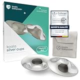 Koala Babycare Silberhütchen - 2 Stück - Stillhütchen Maxi-Größe Silber für maximale Resistenz - Brustwarzenschutz für empfindliche und schmerzende Brustwarzen