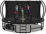 Devoko Trampolin Outdoor Ø228/305/366/427 cm, GS-Zertifikat, Mit verstärkten Beintraversen, Stabil, Robust und Belastbar, Einteilige Konstruktion für Kinder und Erwachsene