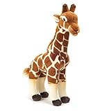 Teddy Hermann 90587 Giraffe stehend 38 cm, Kuscheltier, Plüschtier mit recycelter Füllung