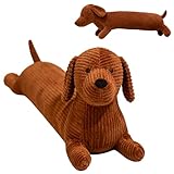 SGZIOO Dackel Kuscheltier Kissen, Dackel Kissen, 50 cm Tierkissen Langes, Weich Plüschkissen, Dachshund Stofftier Seitenschläferkissen für Sofa, Schlafzimmerdeko