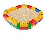 Wader Sandkasten aus 48 XXL Bausteinen 120x120x23 cm