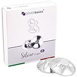 COVERbasics SilverCups Silberhütchen, Stillhütchen aus Silber, Schützt und beruhigt bei wunden und empfindlichen Brustwarzen, Nickelfrei (XL)