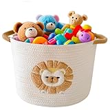 Aufbewahrungskorb Kinder Korb Geflochten Wäschekorb Kinderzimmer Wickeltisch Organizer Korb Mit Löwe Spielzeug Aufbewahrung Körbe Wickelkommode Spielkorb Aufbewahrung Kinderzimmer Deko