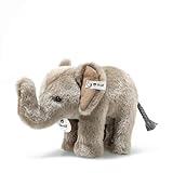 Steiff Kuscheltier Trampili Elefant, Süßes Stofftier mit Kunststoffaugen, Kinder, Jungen & Mädchen, Plüschtier 18 cm, Hellgrau, 064487