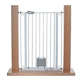 Original IMPAG® Treppen und Tür-Schutzgitter Nala | 75-149 cm | Speziell für Hunde und Katzen | Katzenklappe | Extrahoch 105 cm |