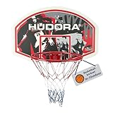 HUDORA Basketballkorb Set - Indoor & Outdoor Basketballkorb mit Brett - Basketball Korb inkl. Befestigungsmaterial zur Wandmontage - Basketballbrett & Korb für Erwachsene/Jugendliche & Kinder