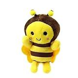11cm Niedliche Biene Plüschtier – Weiches Kuscheltier für Kinder & Erwachsene | Perfekt als Schulranzen-Anhänger oder Deko (gelb, flauschig, PP-Baumwolle) (1pc)