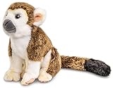 Uni-Toys - Totenkopfaffe, sitzend - 19 cm (Höhe) - Plüsch-AFFE, Äffchen - Plüschtier, Kuscheltier