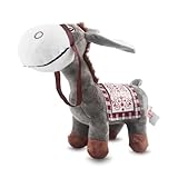 Quahzify Esel Plüschtier Kuscheltier, Süß Esel Plüschpuppe, Esel Tier Plush Toy, Grau Plüschtier Esel Stofftier für Kinder, Jungen und Mädchen, 25cm