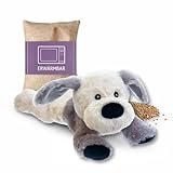 Habibi Premium Wärmekissen/Stofftier f. Kinder u. Erwachsene - 1948 Hund Puppy, herausnehmbare Hirsefüllung - Wärmekuscheltier zum Erwärmen in der Mikrowelle/Backofen, ideal auch für Babys