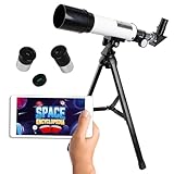 Big Minds - Teleskop Kinder mit Lern-APP| Fernrohr Kinder | Kinder Telescope Astronomy und Terrestrisch | Telescope Astronomy Kinder mit 3 Linsen | Teleskop für Kinder