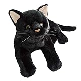 Pomrone Katze Kuscheltier Kinder Kuschelige Plüschtier Schlenker-Katze Schwarze 30 cm Stofftiere Katzen Kissen Ausgestopftes Tier Plüschkissen Kissenpuppe Kuscheltier Für Kinder Geschenk