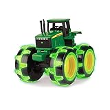 TOMY 46434 37792 Spielzeugtraktor John Deere Monster Treads, Traktor mit leuchtenden Rädern in NEON-Grün, zum Spielen und Sammeln von Kinderautos für Jungen im Innen- und Außenbereich ab 3 Jahren