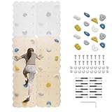 MAMOI® Kletterwand für kinderzimmer, Klettergerüst Indoor, Klettern mit Klettergriffe für Kinder, Klettersteine, Kletterturm mit Griffe, Klettergriffe, Montagesatz