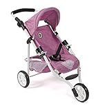Bayer Chic 2000 - Puppenbuggy Lola, Jogging-Buggy, Puppenjogger, Puppenwagen, Jeans pink, 612-62