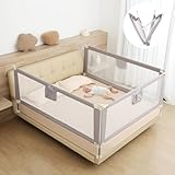 Bettgitter für Kleinkinder, 3 Stück Bettschutzgitter Kinderbettgitter für Kinder Babybettgitter Klappbar, Kinderbett Kinderbettschutzgitter Rausfallschutz Bett - (2X 200 cm + 1x 180 cm) im Bundle