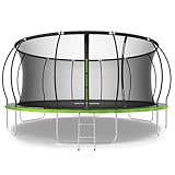 ZIPRO JumpPro Premium Trampolin Outdoor, Gartentrampolin für Kinder, mit Innennetz, Wetterfest, UV-Schutz, Einfache Montage, Belastbar bis 150 kg, Ø 252/312/374/435/496 cm