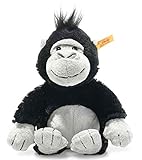 Steiff Kuscheltier Gorilla Bongy, Süßes Stofftier, Jungen, Mädchen & Babys ab 0 Monaten, Soft Cuddly Friends, Plüschtier Affe 28 cm klein, 069130