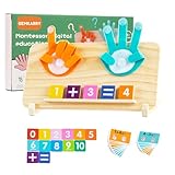 Spielzeug ab 3 Jahre, Montessori Spielzeug ab 3 4 5 Jahre Holzspielzeug Fingerzählmathe Geschenke Jungen Mädchen 3-9 Jahre Kinderspielzeug Lernspiele ab 3-9 Jahre für Jungen Mädchen STEM Geburtstag