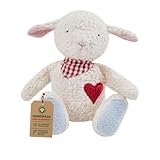 Efie Bio-Kuscheltier Schäfchen – KBA-Baumwolle & kbT-Schurwolle – handgefertigt in Deutschland – GOTS-zertifiziertes Öko-Spielzeug