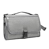 Tragbares Wickelbett – wasserdichte faltbare Wickelmatte, leicht zu reinigen haltbares Design | Abnehmbares Wickelbett mit Feuchttücher für Babyduschen, Familie, Reisen