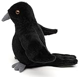 Uni-Toys - Rabe Plushie - 12 cm (Höhe) - Plüsch-Vogel - Plüschtier, Kuscheltier