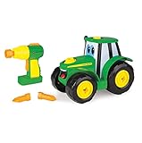 John Deere 46655 Bau-Dir-Deinen-Johnny-Traktor, Kinder Traktor zum Selbstbauen, Hochwertiger Traktor für Kinder ab 18 Monaten, Spielen und Sammeln, Spielzeugtraktor, ab 18 Monaten
