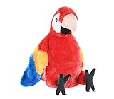 Wild Republic 11503 Republic 12249 Plüsch Papagei, Cuddlekins Kuscheltier, Plüschtier, 30 cm, Multi, Scharlachroter Ara