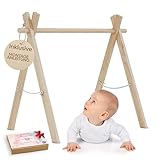 MAYSON® Spielbogen Baby aus Holz nach Montessori – Höhenverstellbarer & Schadstofffreier Spielbogen (Spieltrapez) – Sicher ab 0 Monate – Perfekt für Neugeborene - ohne Anhänger