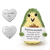 Glamifyr Positive Avocado,Pocket Hug Avocado Geschenke Avocado Kuscheltier Avocado Plüschtier,Aufmunterung Karte Motivationsgeschenke Positive Geschenke Gute Besserung Geschenke Glücksbringer Kinder